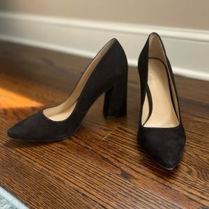 Vince Comuto Ableen block heel suede pump, 8.5